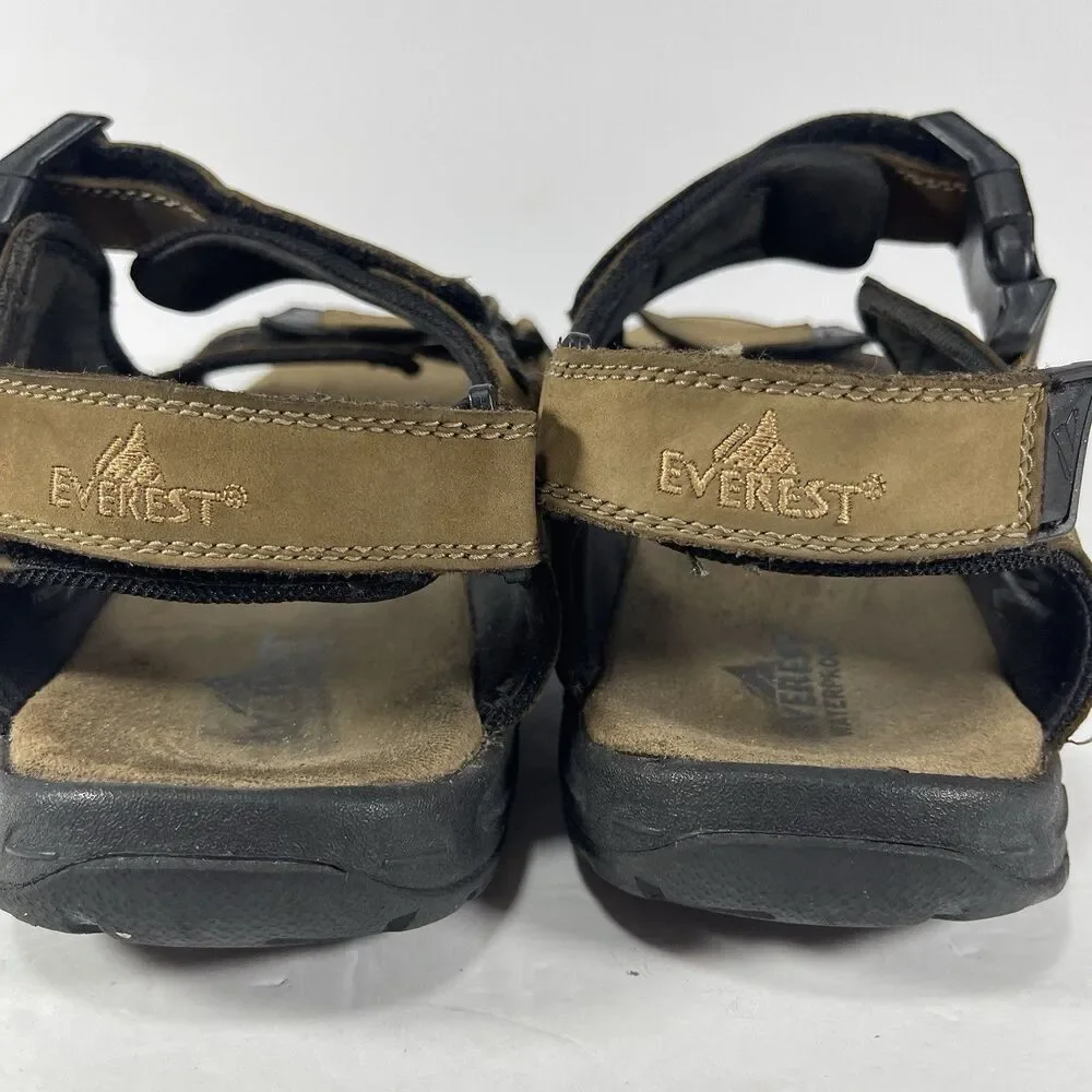 Everest Waterproof Men's Leather Sandals Cabo Brown Hiking Trail Shoes Size 9 M